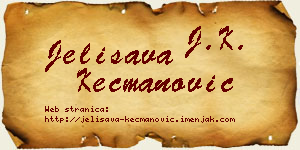 Jelisava Kecmanović vizit kartica